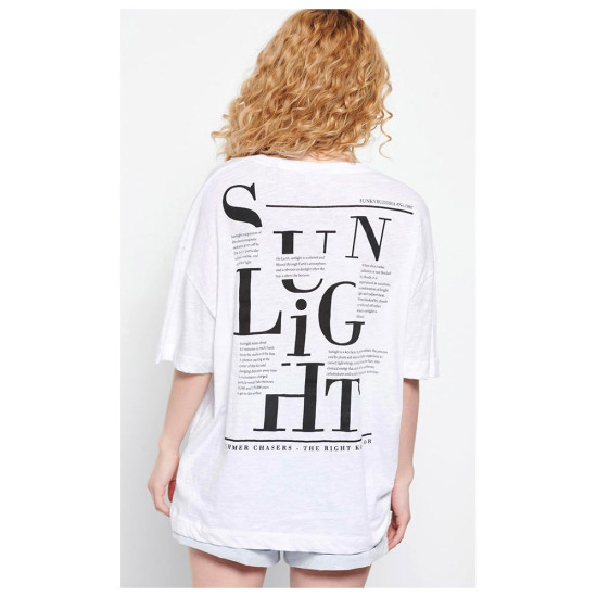 Funky Buddha Γυναικεία κοντομάνικη μπλούζα